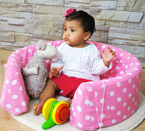 O型にしてお座りサポートに